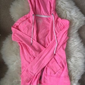 Hot pink zip up hoodie